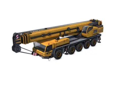 Mobile Crane Low-poly 3D model