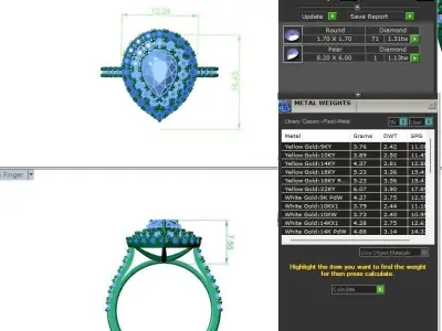 Diamond ring Solitaire ring model jewelry 3D print model 3D 3D print model