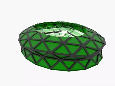 Football Stadium Low-poly 3D model 43
