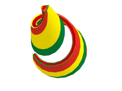 Bolivia Flag Helix structur 3D model