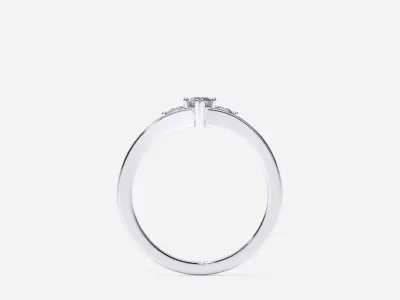 ZDR0163 engagement ring with marquise cut diamond 3D print model