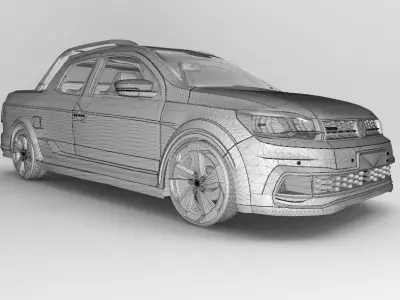 Volkswagen Saveiro Cross 2018 Interior 3D model