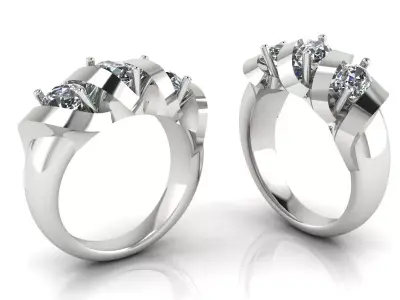 Gold ring  Jewelry 3D print model get