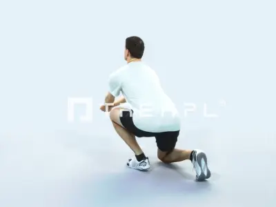 Romance 03D Volleyball Digging Sports Man Low-poly 3D model