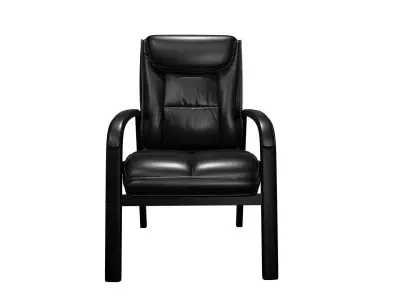 Leather Office chair PBR 3D model Low-poly 3D model