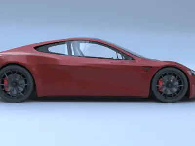 Tesla Roadster 2020 Low-poly 3D model