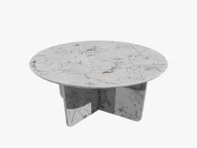 Tableau Coffee Table-marble white Low-poly 3D model