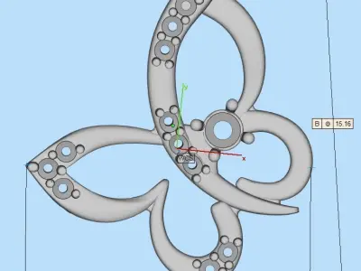 pendant butterfly 3D print model