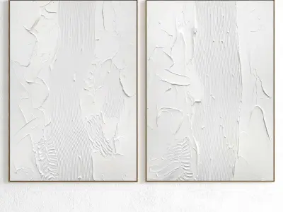 Plaster Two Photo Frame 270 Low-poly 3D model