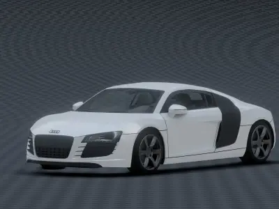 Audi R8 Low-poly 3D model