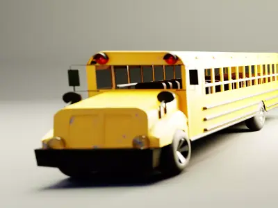 school bus  Low-poly 3D model