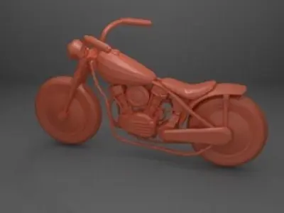 Chopper Motorcycle 3D print model