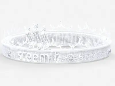 High poly Crown for Steemit Free 3D model