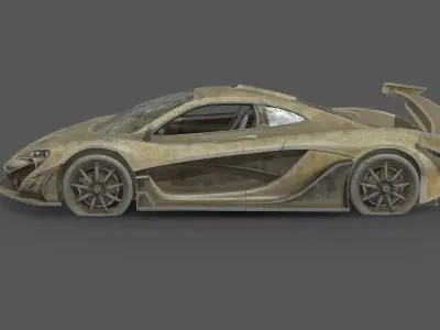 Abandoned Car - McLaren P1 Low-poly 3D model