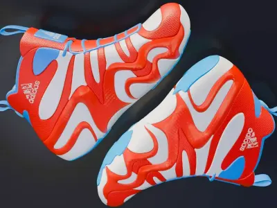 Futuristic Adidas Concept Sneakers 3D model