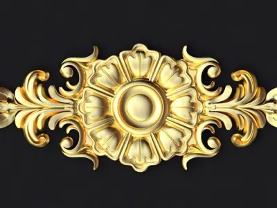 Central decor ornament for furniture 3D model 734