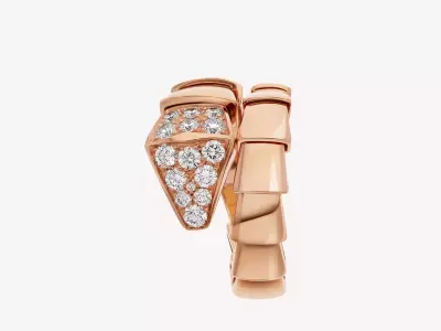 BULGARI - SERPENTI VIPER - RING - ONE COIL - DIAMOND HEAD 3D print model