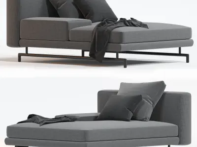 Minotti sherman chaise lounge 3D model