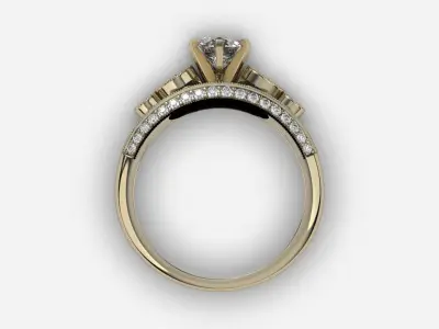 Engagement Ring 3D print model 38