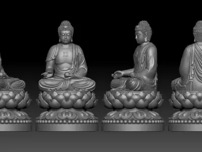 Amitabha Buddha  3D print model