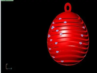 Luxury Egg-Shaped Pendant  3D print model