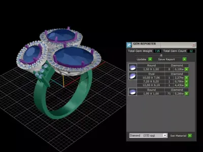 woman ring 3D print model 18