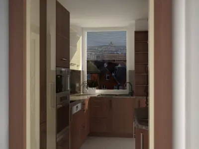 Kitchen plant in pot 3D model