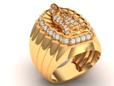 Anillo Virgen de Guadalupe Virgin of Guadalupe Ring 3D print model