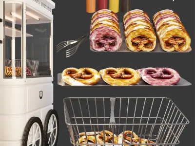 LITTLE PRETZEL CART 3D model