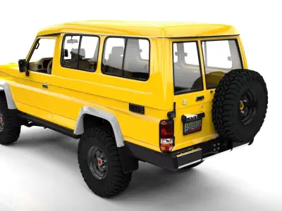 LAND CRUISER 97 CHASIS LARGO  Low-poly 3D model