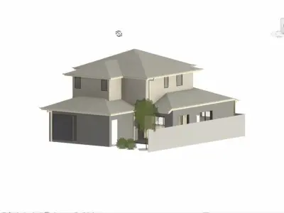 house complete revit project p4 3D model