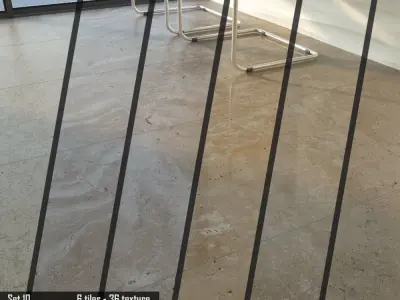 TUREX INTERNATIONAL Travertine Tiles Set 3D model