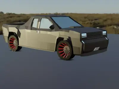 GMC Pickup Lowpoly Car Low-poly 3D model