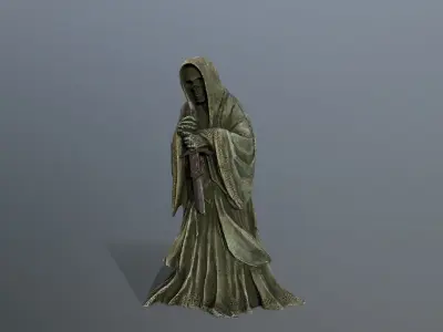 Dark statue Low-poly 3D model