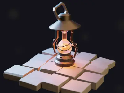 Lantern Low-poly 3D model