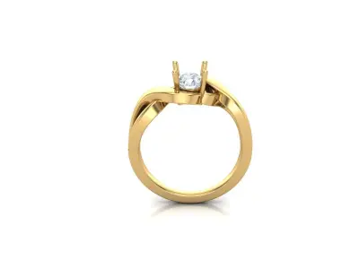 Solitare Women Diamond Ring 3D print model