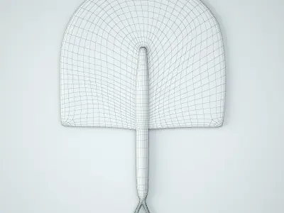 African Handwoven Fan 24 3D model