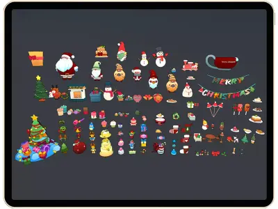 Christmas-pakage Low-poly 3D model