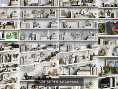 Decor Set MegaPack 3D Model Collection