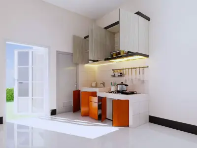 Luxury Modern Simple Kitchen Furniture Interior Design  3D model