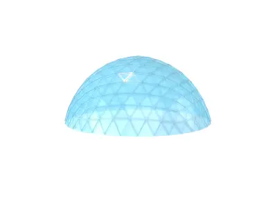 Geodesic Dome v1 002 Low-poly 3D model