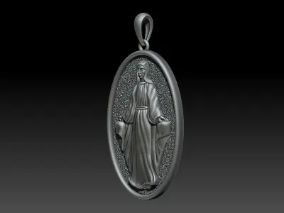 HOLY MARRY PENDANT 3D print model