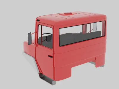 Iveco Magirus NB Cab  Feuerwehr  w Interior 3D model