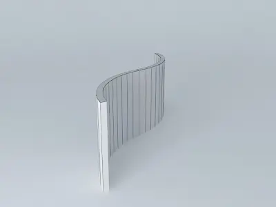 curve wall Free 3D model