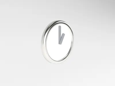 One O Clock Low-poly 3D model