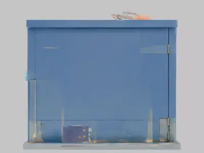 Galactic Book Nook Diorama Low-poly 3D model