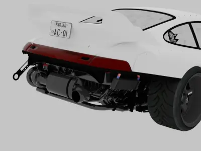 Porsche 911 GT2 993 RWB HellSpec V2 3D model