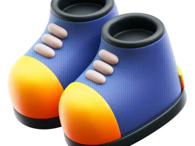Cycling Shoes Low-poly 3D model