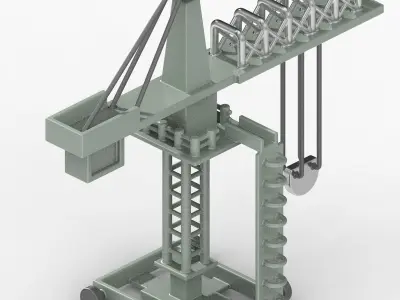 Industrial Tower Crane 3D print model