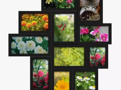 Photo Frames Collage Low-poly 3D model